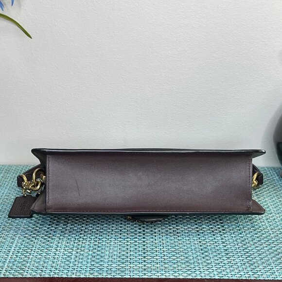 RARE Coach Oxblood Leather Suede Tabby 26 Pave Gem / Crystals - Picture 4 of 16